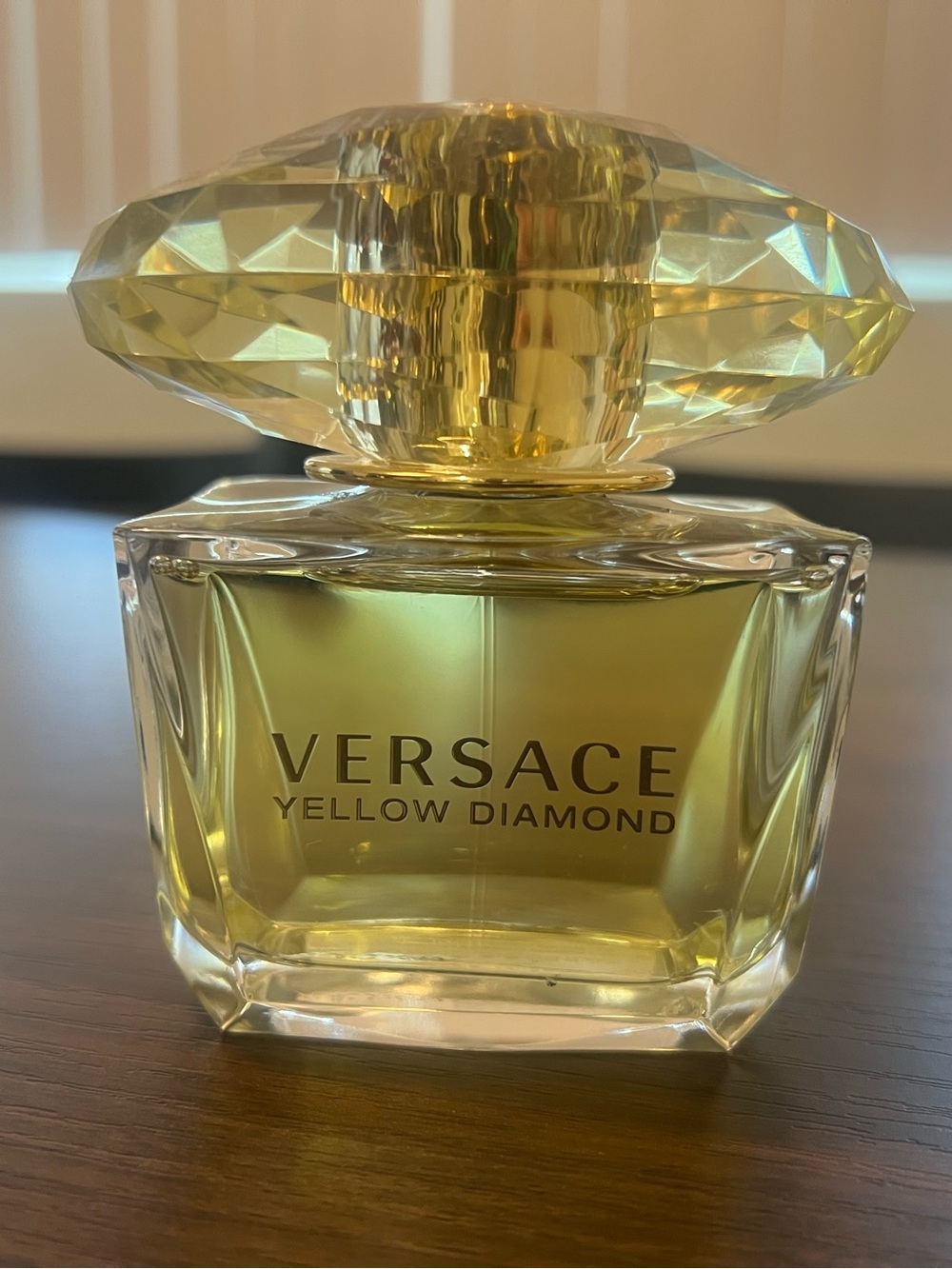 Versace Yellow Diamond Fragrance Bottle - Pale Yellow & Gold almost 100% no box